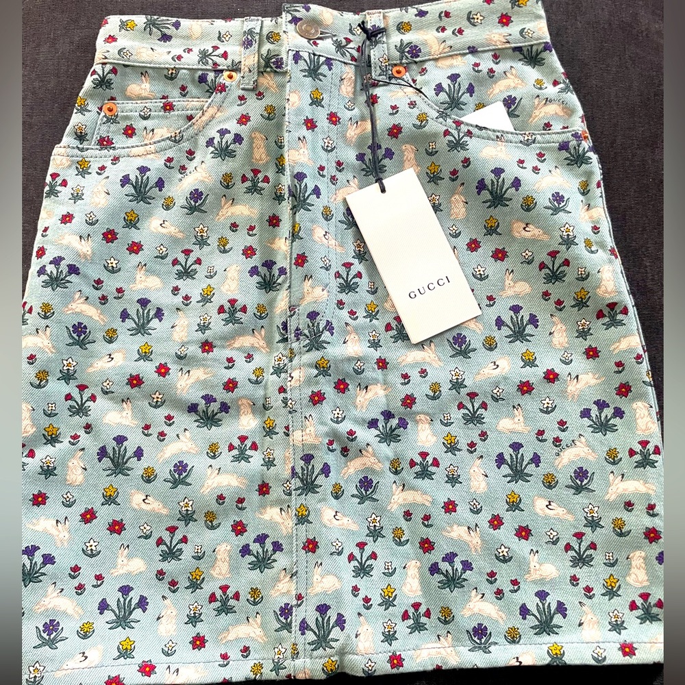 NWT - GUCCI denim mini skirt